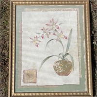 Botanical Art Print in Gold Frame