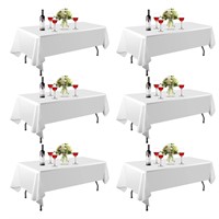EMART 6 Pack Rectangle Tablecloth, 60 x 126 inch