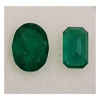 Authentic Natural Emerald Loose Gemstones 1.4 & .
