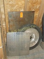 aluminum spare tire, aluminum diamond plate