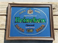 "Heineken" Framed Beer Mirror