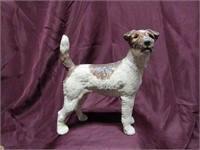 Antique cast iron Jack Russell terrier dog doorsto