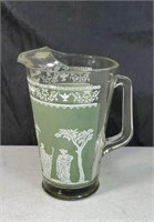 Green and clear pitcher