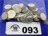 ROOSEVELT DIMES SILVER (56 COINS)