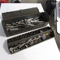 BOX OF ASST SOCKETS & WRENCHES