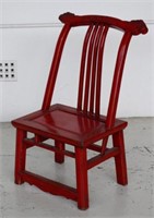 Chinese red lacquered chair