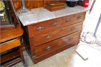 2/2 Walnut Marble Top Dresser