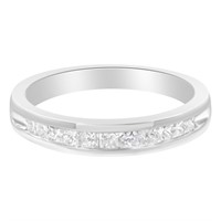 18k Gold Princess .50ct Diamond Channel-set Ring