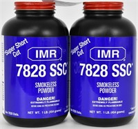 Lot of 2 bottles- new IMR 7828SSC RFL PWDR 1LB