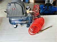 Mastercraft 1 gal compressor w/ hose & nozzle