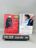 3 hardcover books - Donald & Melania Trump