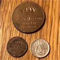 (3) Mixed Sweden Coins