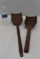 Vintage primitive rustic coal Ash shovels