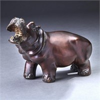 Bronze Hippopotamus Sculpture