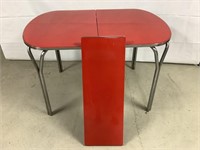 Red Enamel Top Table