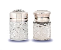 2137Gorham & Whiting Sterling and ABCG Vanity Jars