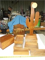Wood Stacking Boxes / Keeper Boxes / Cactus Art