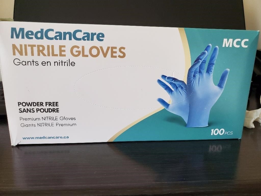 new boxes of nitrile gloves, 100 pieces, size lge