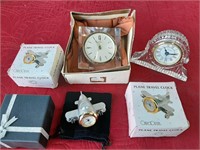 LOT OF 5 VINTAGE CLOCKS- 1 SETH THOMAS