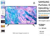 SAMSUNG 50-Inch Class Crystal UHD CU7000