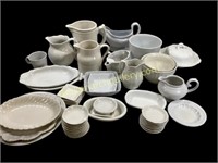 Group of white ironstone Articles