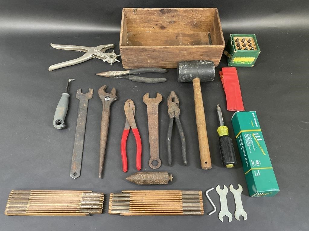 Vintage Tools and Wooden Lufkin Folding Rulers