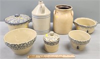Stoneware & Spongeware Country Kitchen Pottery