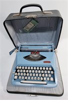 CASED BLUE PRADA ROYAL TYPEWRITER