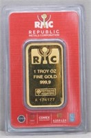 RMC 1 OZ. FINE GOLD SERIAL A 174159.