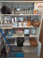 SHELVING UNIT WITH CONTENTS