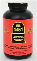 1 LB Bottle of IMR 4451 Enduron Rifle Powder