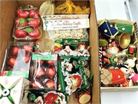 Christmas Box Lot Ornaments, Etc