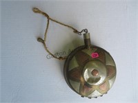 COPPER INLAY METAL CANTEEN DAMAGED SOLD AS IS