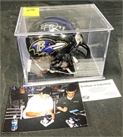 Miniature Ravens Kyle Boller Helmet Signed w/