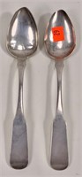 2 coin serving spoons, Williams & Victor -