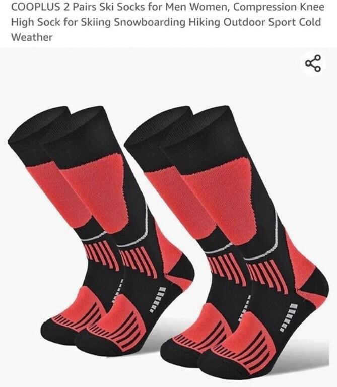 MSRP $20 2 Pairs Compression Socks Red