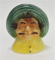 England man with sombrero head vase 4 1/4"