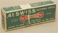 full box .41 Swiss (Vetterli rifle) cases only,