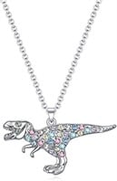 Cute .62ct Gemstones Dinosaur Necklace
