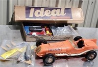 Box toys - remco race car, airplane engine,