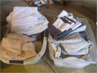 2 totes of sheets and misc
