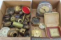 2 Trays of Clock & Lamp Parts
