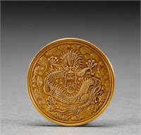 Qing dynasty gold coin