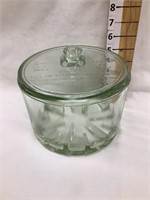 Glass Sanitary Cheese Preserver, 7” Diameter,