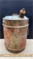 Vintage 5 gal Fuel Can *TOP. NO SHIPPING