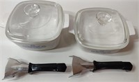 Corning Ware Dishes w/ Lids & Handles