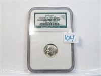 1963 P Roosevelt Dime NGC Binion Hoard BU