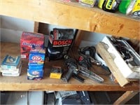 Garage Shelf Contents, Oil Filters, Timing Lights