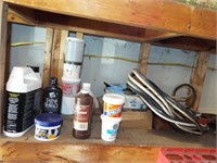 Garage Shelf Contents, Jumper Cables, Spackling