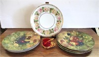 Decorative Fruit Plates, Salt Dip, Floral Plate